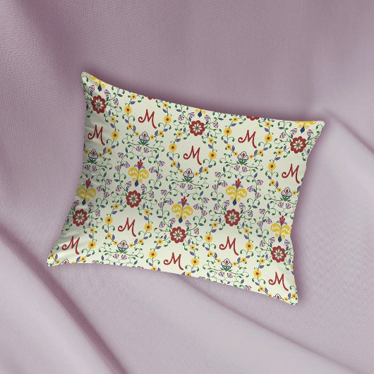 スカンジナビアのローズマリングモノグラムパターン北欧 枕カバー