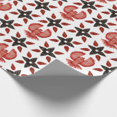 スカンジナビアのワシと万華鏡のように千変万化するパターンパターン ラッピングペーパー (角)