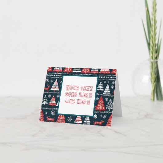 スカンジナビアの伝統的なクリスマス シーズンカード (正面)