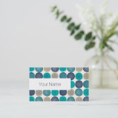 スカンジナビアの円ドット曼荼羅パターン1 名刺 (スタンド正面)