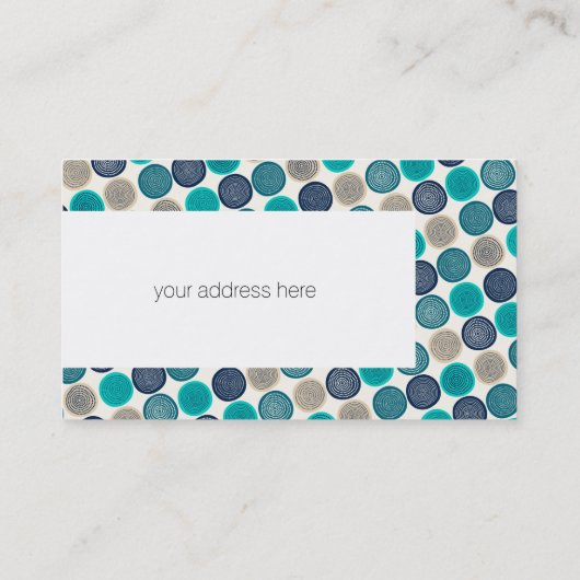 スカンジナビアの円ドット曼荼羅パターン1 名刺 (裏面)