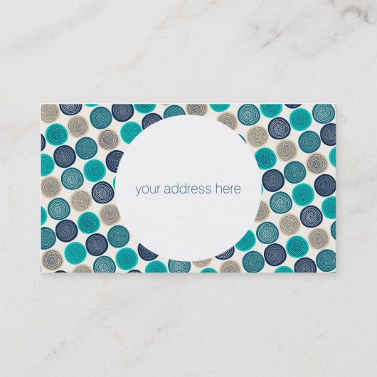 スカンジナビアの円ドット曼荼羅パターン1 名刺 (裏面)