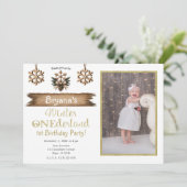 スカンジナビアの冬 ONE Derland 1歳の誕生日 招待状 (スタンド正面)