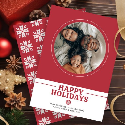 スカンジナビアの北欧クリスマスの写真パーソナライズされた シーズンカード