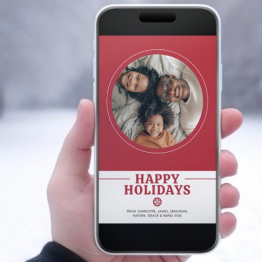 スカンジナビアの北欧クリスマスの写真パーソナライズされた シーズンカード