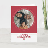 スカンジナビアの北欧クリスマスの写真パーソナライズされた シーズンカード (正面)