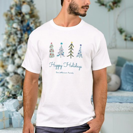 スカンジナビアの可愛いクリスマスツリー Tシャツ