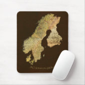 スカンジナビアの地図 マウスパッド (マウス)