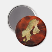 スカンジナビアの地図 マグネット (正面/裏面)