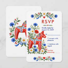 スカンジナビアの夏至の民俗結婚式 出欠カード
