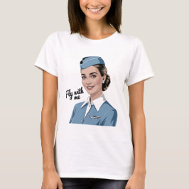 スカンジナビアの女性客室乗務員 ウィメンズ ベーシック Tシャツ