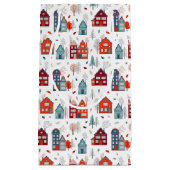 スカンジナビアの家の民芸パターン スモールペーパーバッグ (正面)