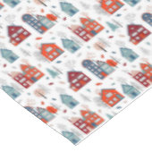 スカンジナビアの家の民芸パターン テーブルクロス (アングル)