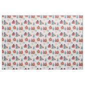 スカンジナビアの家の民芸パターン ファブリック (ファットクウォーター)