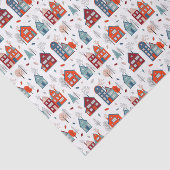 スカンジナビアの家の民芸パターン 薄葉紙 (詳細)