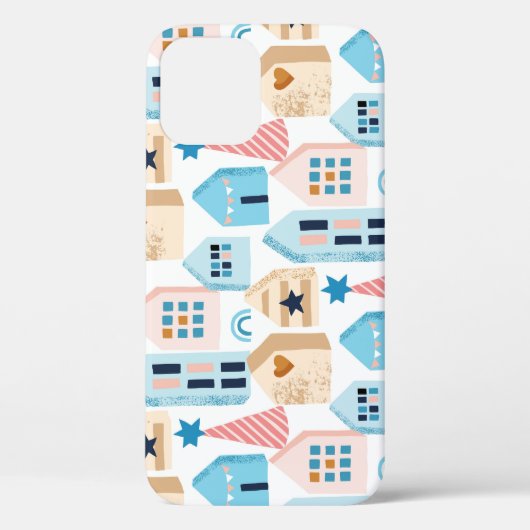 スカンジナビアの家、冬の気分のパターン。 Case-Mate iPhoneケース (裏面)