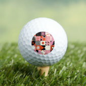 スカンジナビアの幾何学的:カラフルアートワークのパターン ゴルフボール (インサイチュ 木)