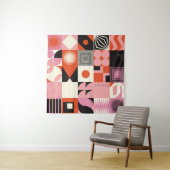 スカンジナビアの幾何学的:カラフルアートワークのパターン タペストリー (インサイチュ(横))