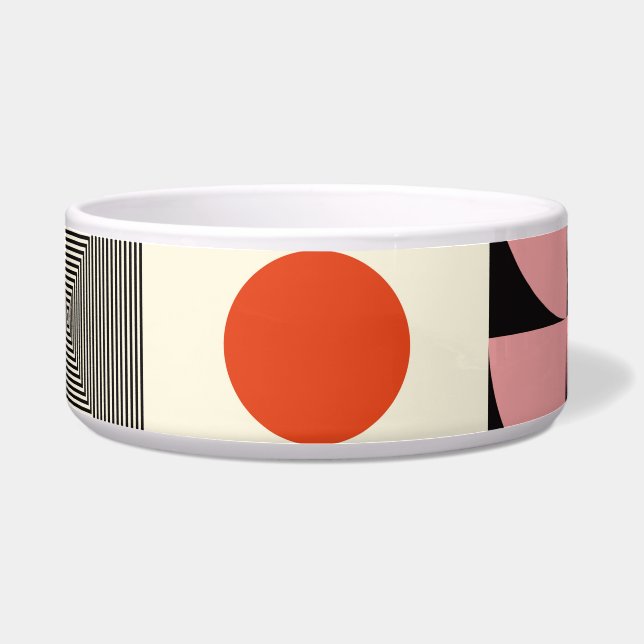 スカンジナビアの幾何学的：カラフルアートワークのパターン ボウル (正面)