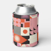 スカンジナビアの幾何学的：カラフルアートワークのパターン 缶クーラー (缶正面)