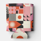 スカンジナビアの幾何学的：カラフルアートワークのパターン 缶クーラー (裏面)