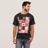 スカンジナビアの幾何学的:カラフルアートワークのパターン Tシャツ (正面フル)