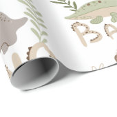 スカンジナビアの恐竜のスタイルのラッピングパペ ラッピングペーパー (ロールコーナー)