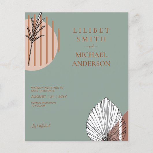 スカンジナビアの日本抽象芸術図形の日付を保存 チラシ (正面)