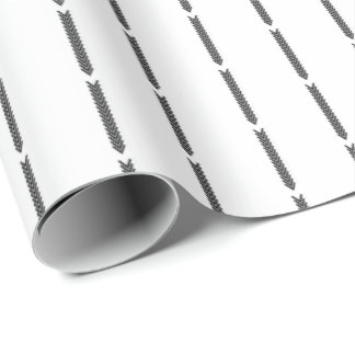 スカンジナビアの最小主義の白黒 ラッピングペーパー