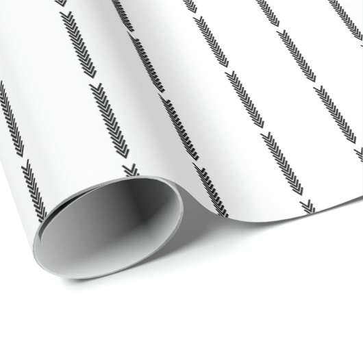 スカンジナビアの最小主義の白黒 ラッピングペーパー (ロールコーナー)