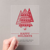 スカンジナビアの木の北欧クリスマスパーソナライズされた アクリル招待状 (インサイチュ (ポータブル))