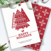 スカンジナビアの木の北欧クリスマスパーソナライズされた シーズンカード