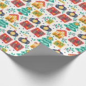 スカンジナビアの森のクリスマスキッズクリスマス ラッピングペーパー (角)