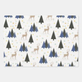 スカンジナビアの森のクリスマスツリーセット3 ラッピングペーパーシート (正面)