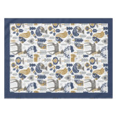 スカンジナビアの森林の動物の雪の結晶クリスマス テーブルクロス (正面(横))