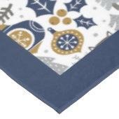 スカンジナビアの森林の動物の雪の結晶クリスマス テーブルクロス (アングル)