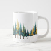 スカンジナビアの森林の雰囲気で特大のマグカップ ジャンボコーヒーマグカップ (右)