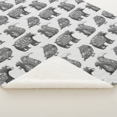 スカンジナビアの森林動物の芸術の灰色パターン シェルパブランケット (3/4)