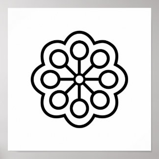 スカンジナビアの民俗アート ミニマル イラスト ポスター