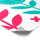 スカンジナビアの民俗芸術のシームレスなヴィンテージパターン ポスター (角)