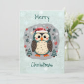 スカンジナビアの民俗芸術スタイルのフラットホリデーカード シーズンカード (スタンド正面)