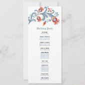 スカンジナビアの民俗芸術 ウェディングプログラム 招待状 (裏面)