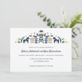 スカンジナビアの民俗芸術 ダーラホース カスタム ブルー V3 招待状 (スタンド正面)