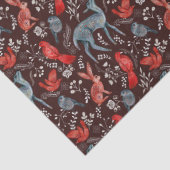 スカンジナビアの民芸クリスマス動物が茶色 薄葉紙 (詳細)