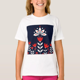 スカンジナビアの民芸 Tシャツ