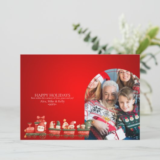 スカンジナビアの水の色クリスマス格言写真アン 案内状 (スタンド正面)