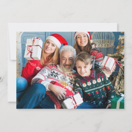 スカンジナビアの水の色クリスマス格言写真アン 案内状 (裏面)