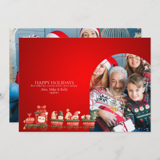 スカンジナビアの水の色クリスマス格言写真アン 案内状 (正面/裏面)