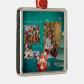 スカンジナビアの水の色クリスマス格言写真 メタルオーナメント (右)