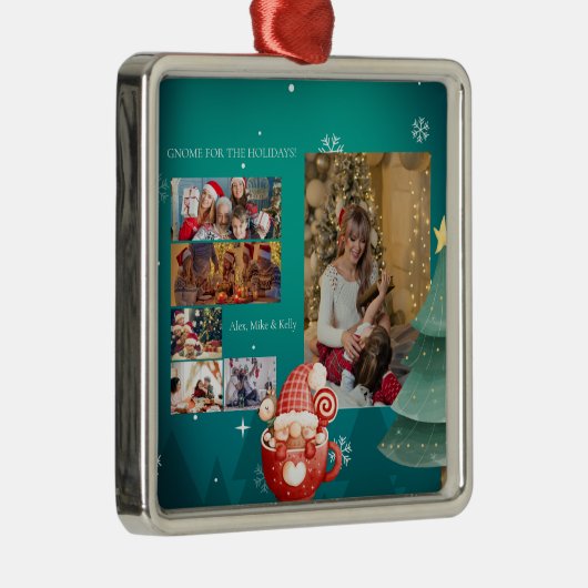 スカンジナビアの水の色クリスマス格言写真 メタルオーナメント (右)